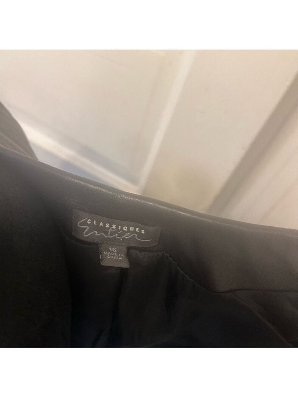 Classics Entier Women’s Leather Moto Jacket Sz 16 Black Full Zip Pockets - Picture 6 of 9